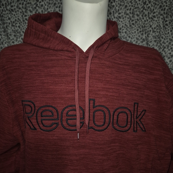 Men's Reebok Size XXL  Melange Logo Polar Fleece Hoodie Pull-Over - Picture 3 of 6